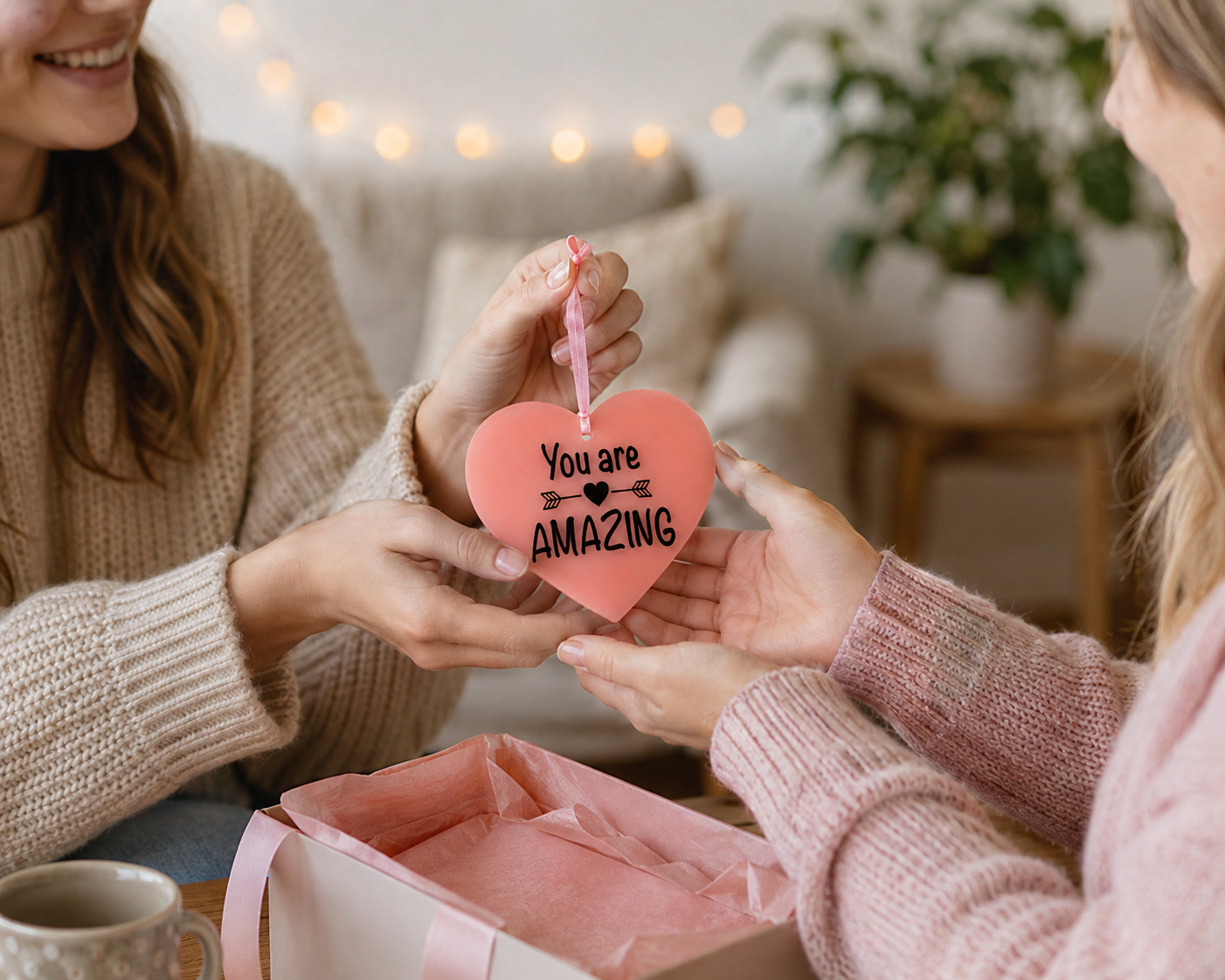 You Are Amazing Hanging Heart | Inspirational Heart Decoration