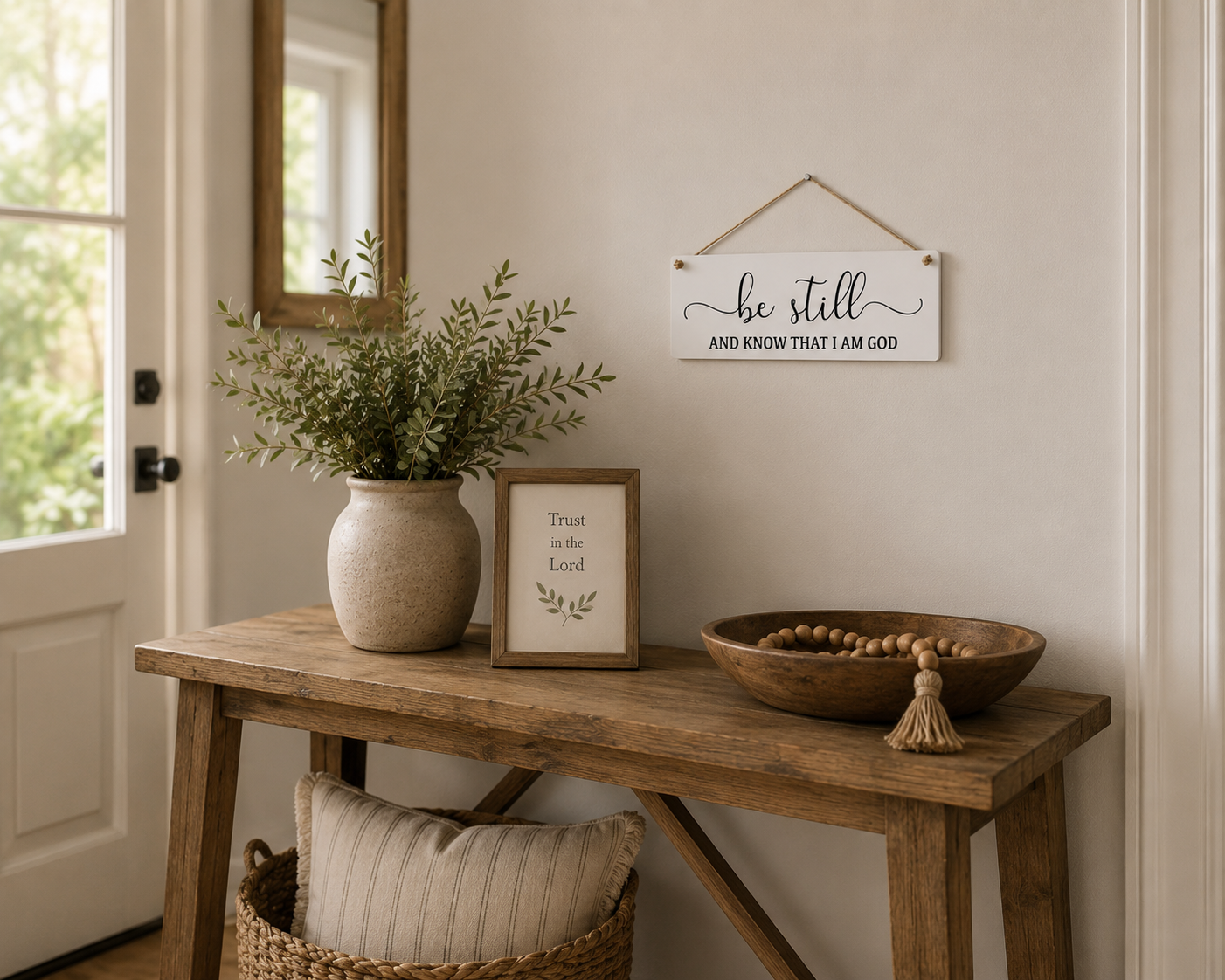 Be Still and Know That I Am God Sign | Christian Wall Decor | Scripture Sign