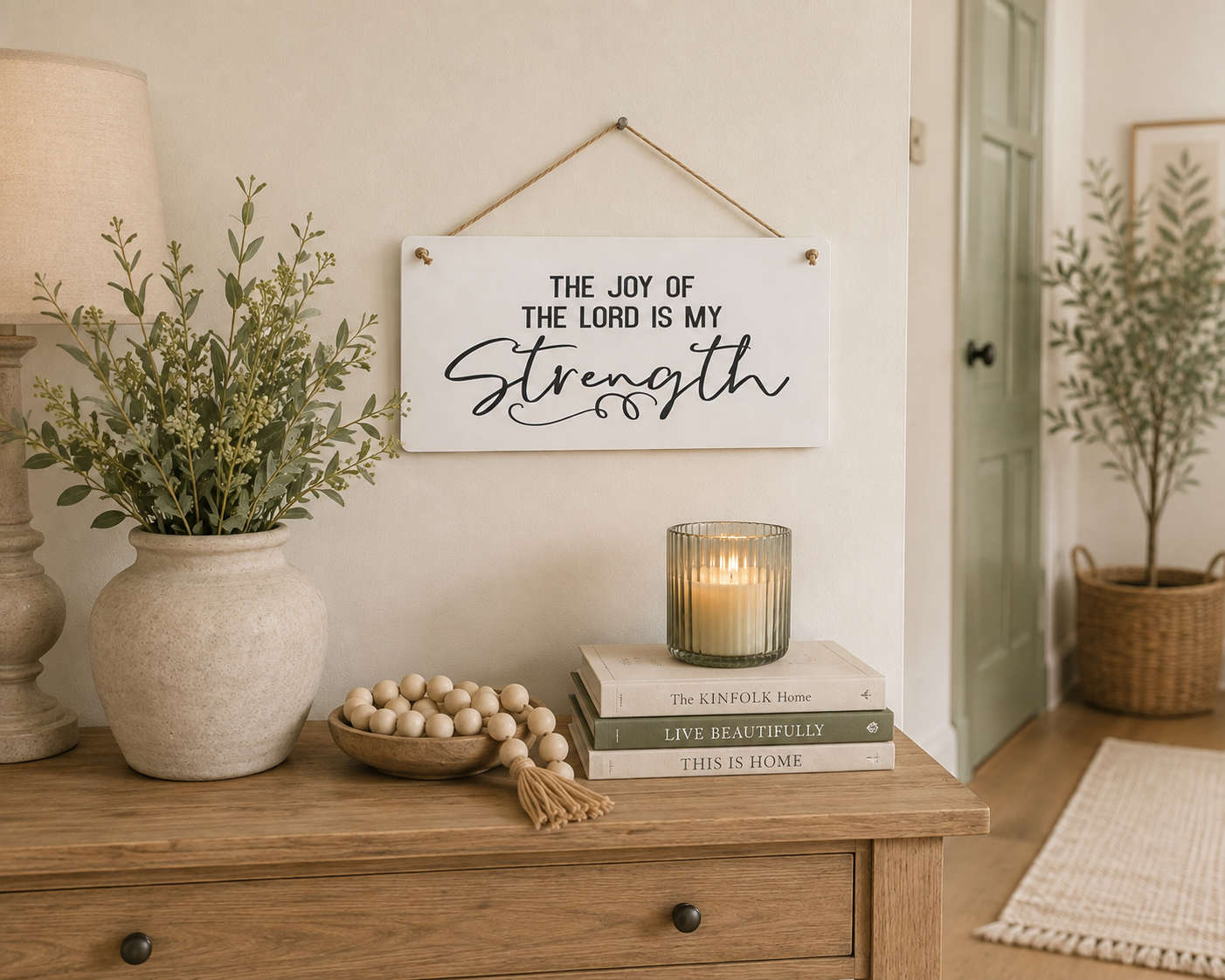 The Joy Of The Lord Is My Strength Scripture Sign | Christian Wall Decor | Faith Decor