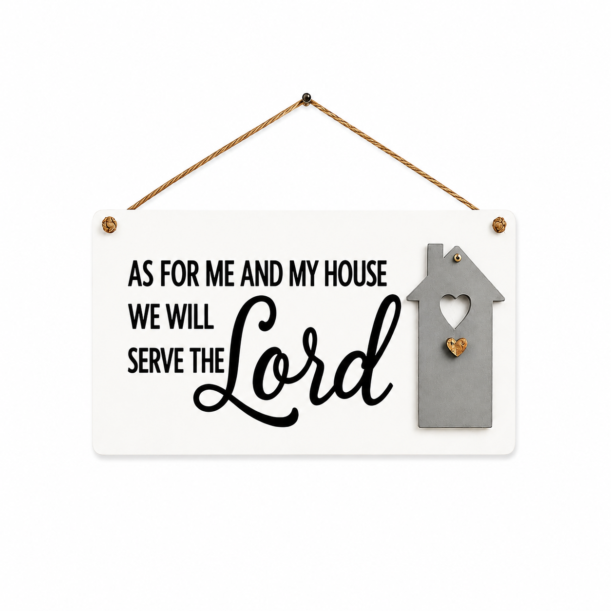 As For Me And My House We will Serve The Lord | Christian Home Decor | Joshua 24:15