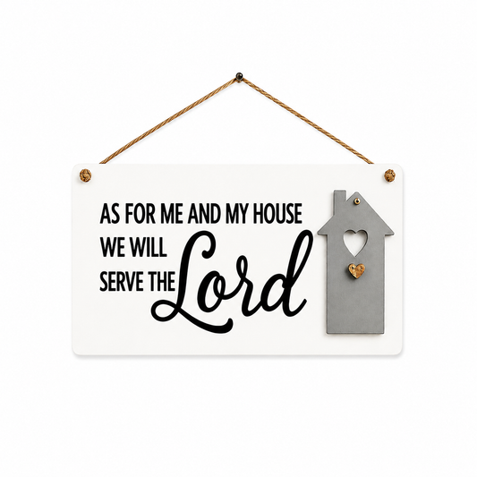 As For Me And My House We will Serve The Lord | Christian Home Decor | Joshua 24:15