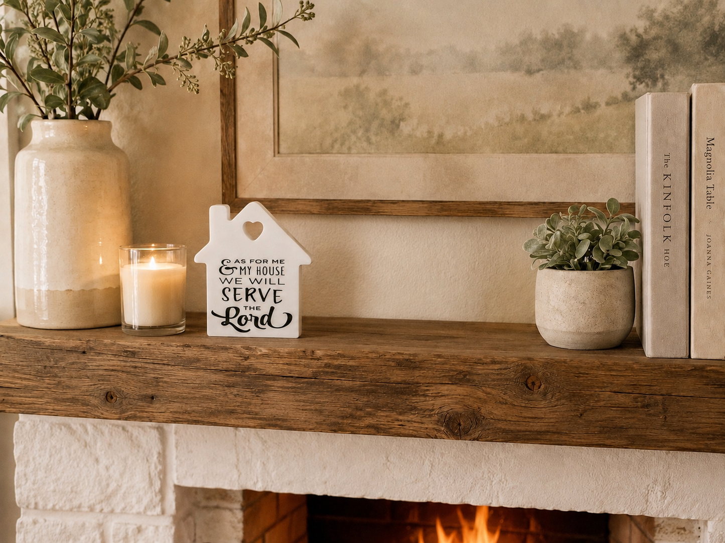 As For Me And My House We Will Serve The Lord Joshua 24:15 | Freestanding Scripture Display