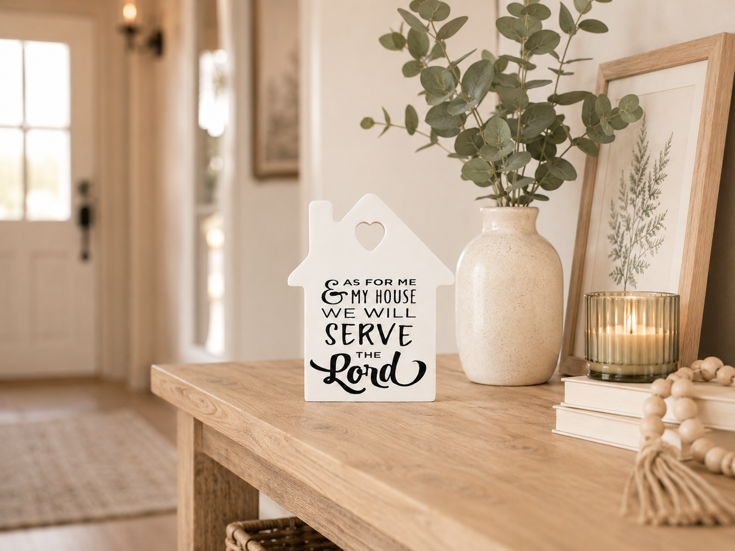 As For Me And My House We Will Serve The Lord Joshua 24:15 | Freestanding Scripture Display