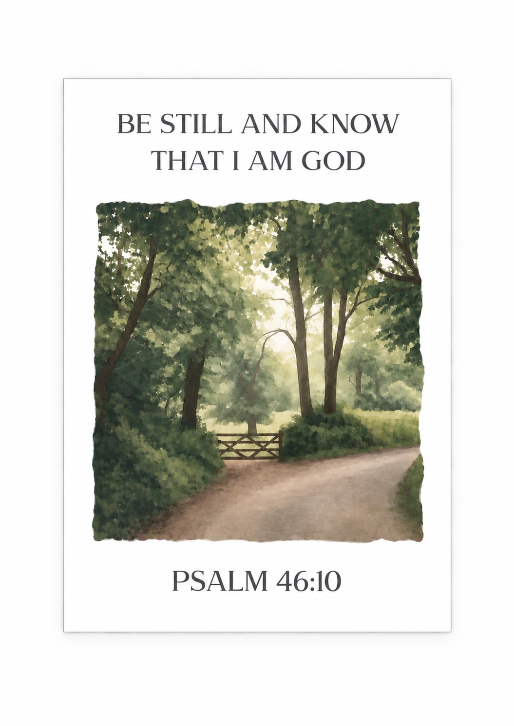 Be Still And Know Scripture Print | Psalm 46:10 | Christian Wall Art | Faith Decor