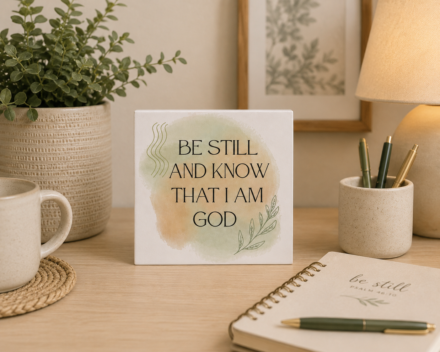 Be Still And Know that I Am God Scripture Block | Christian Home Decor | Faith Decor