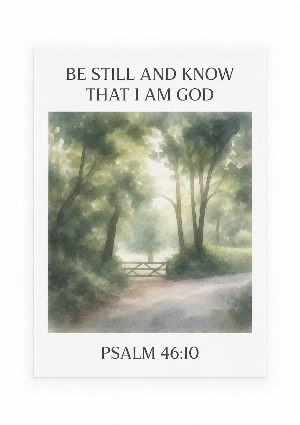 Be Still And Know Scripture Print | Psalm 46:10 | Christian Wall Art | Faith Decor