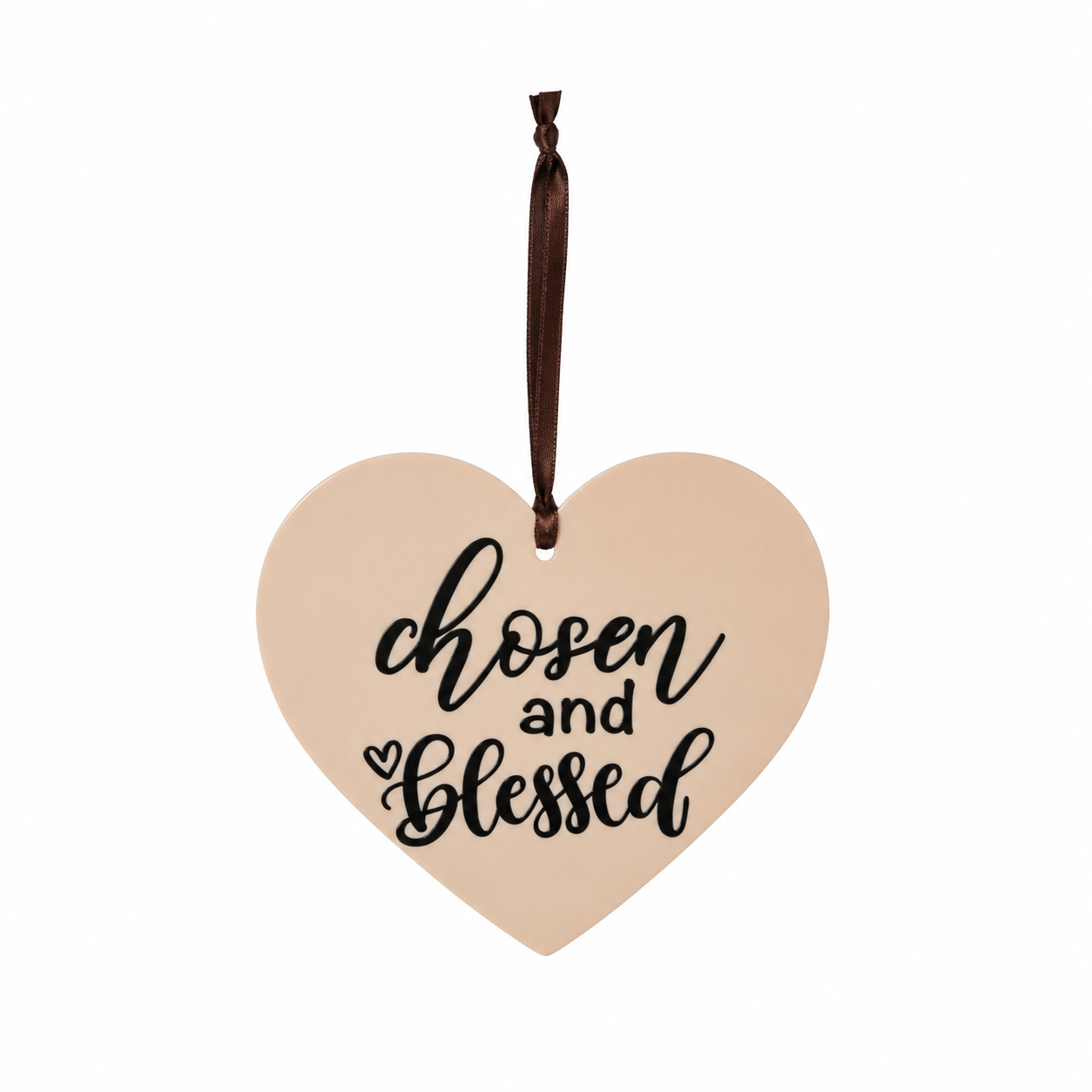 Chosen and Blessed Hanging Heart | Christian Faith Home Decor