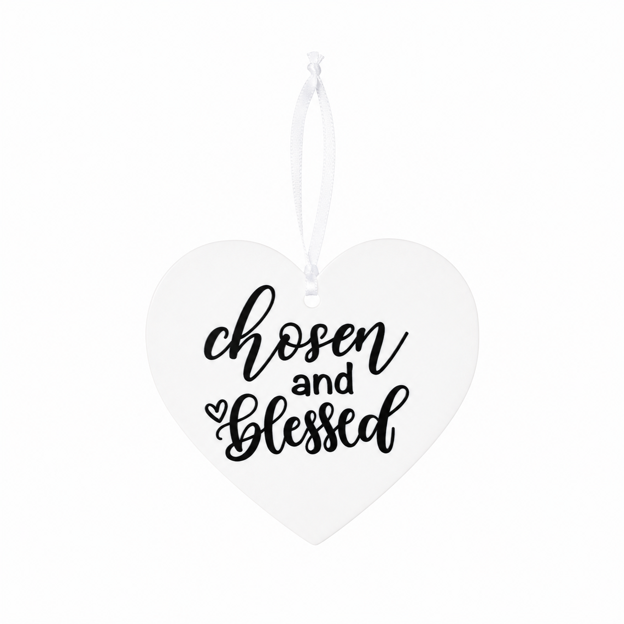 Chosen and Blessed Hanging Heart | Christian Faith Home Decor