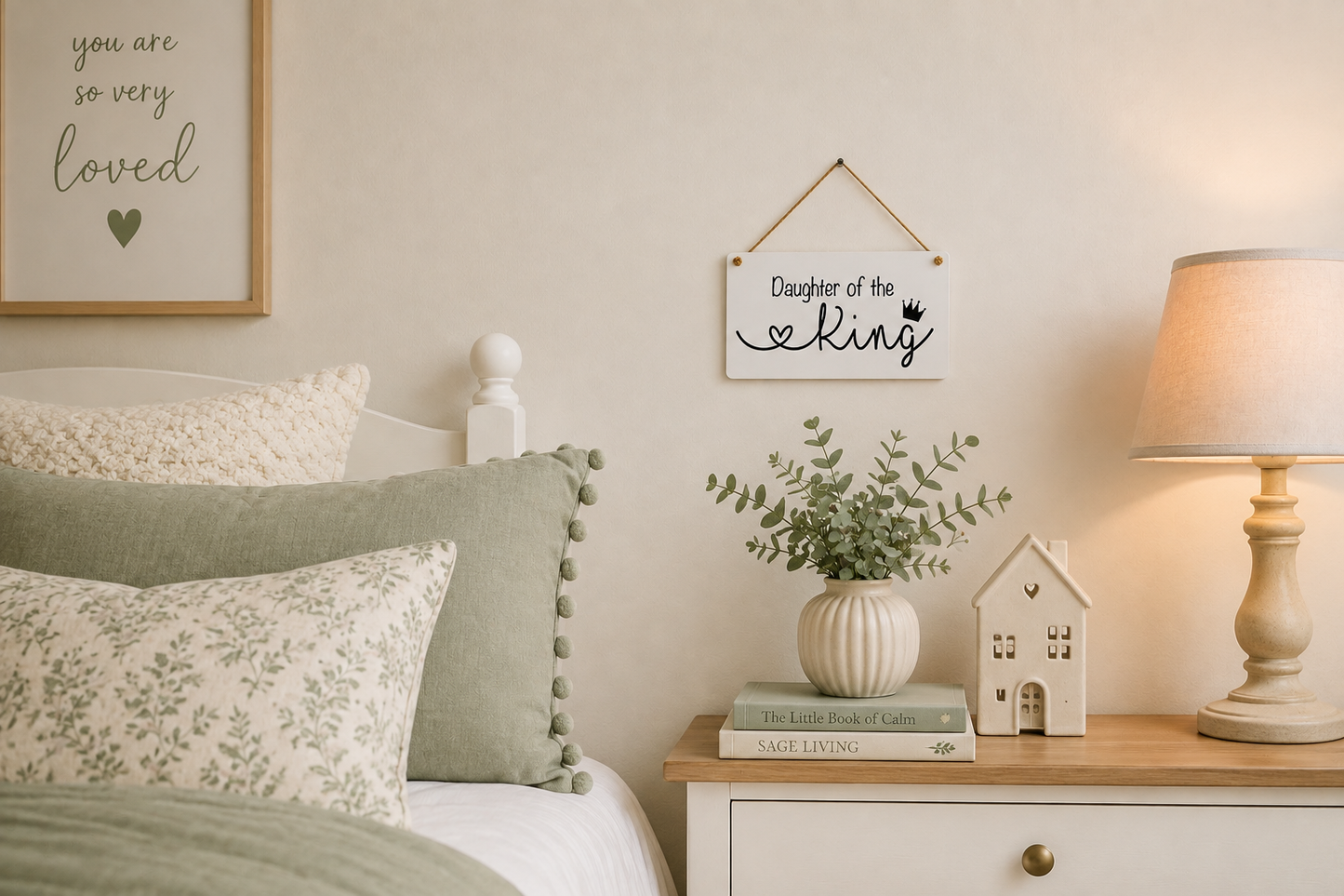 Daughter Of The King | Christian Hanging Sign | Faith Inspired Wall Decor