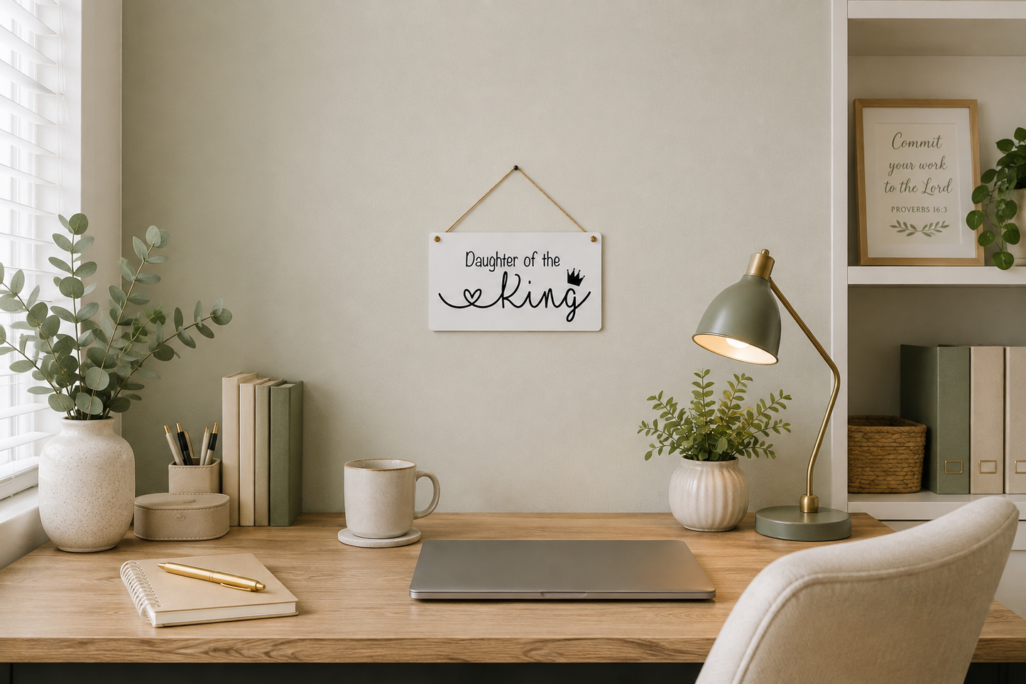 Daughter Of The King | Christian Hanging Sign | Faith Inspired Wall Decor