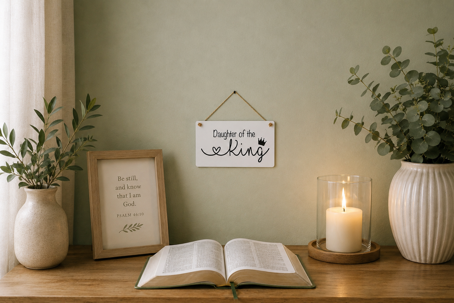 Daughter Of The King | Christian Hanging Sign | Faith Inspired Wall Decor