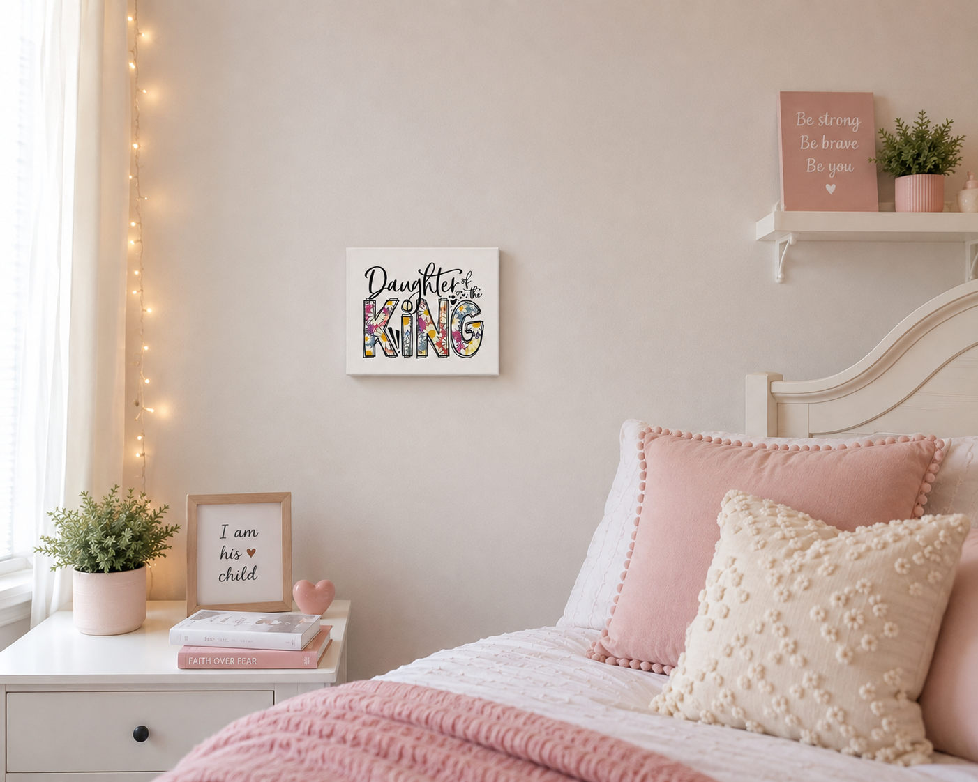 Daughter of the King Canvas | Christian Faith Wall Art