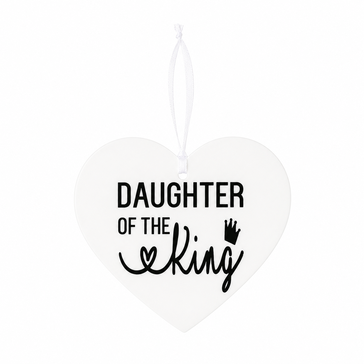 Daughter of the King Hanging Heart| Christian Faith Gift & Home Decor