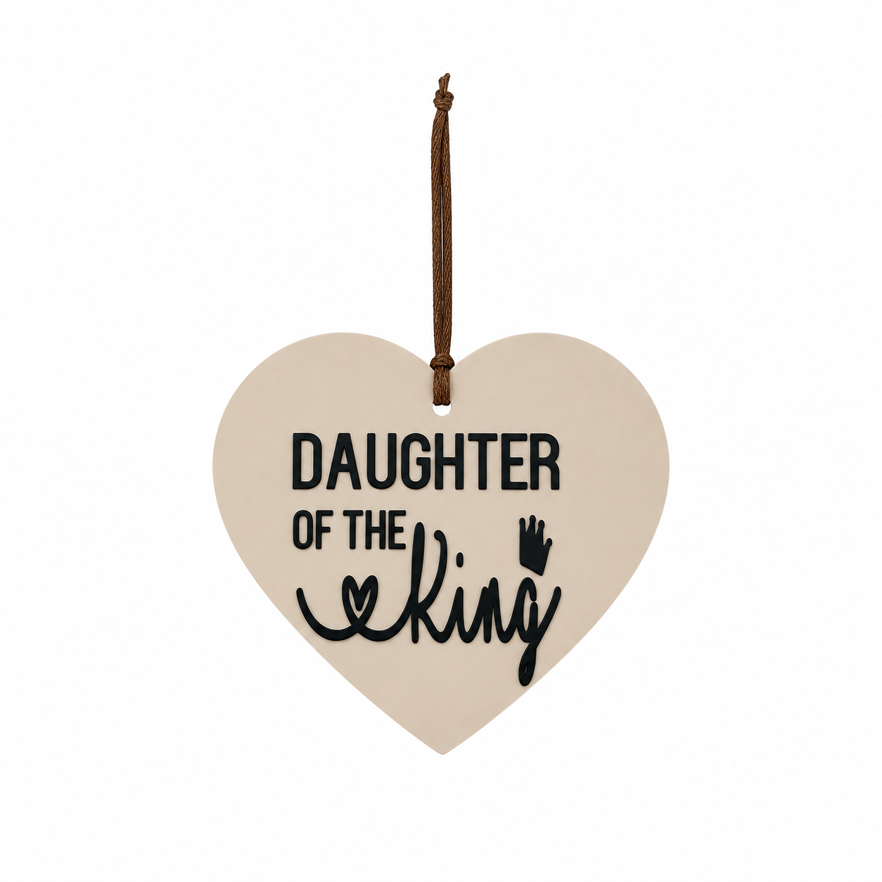 Daughter of the King Hanging Heart| Christian Faith Gift & Home Decor