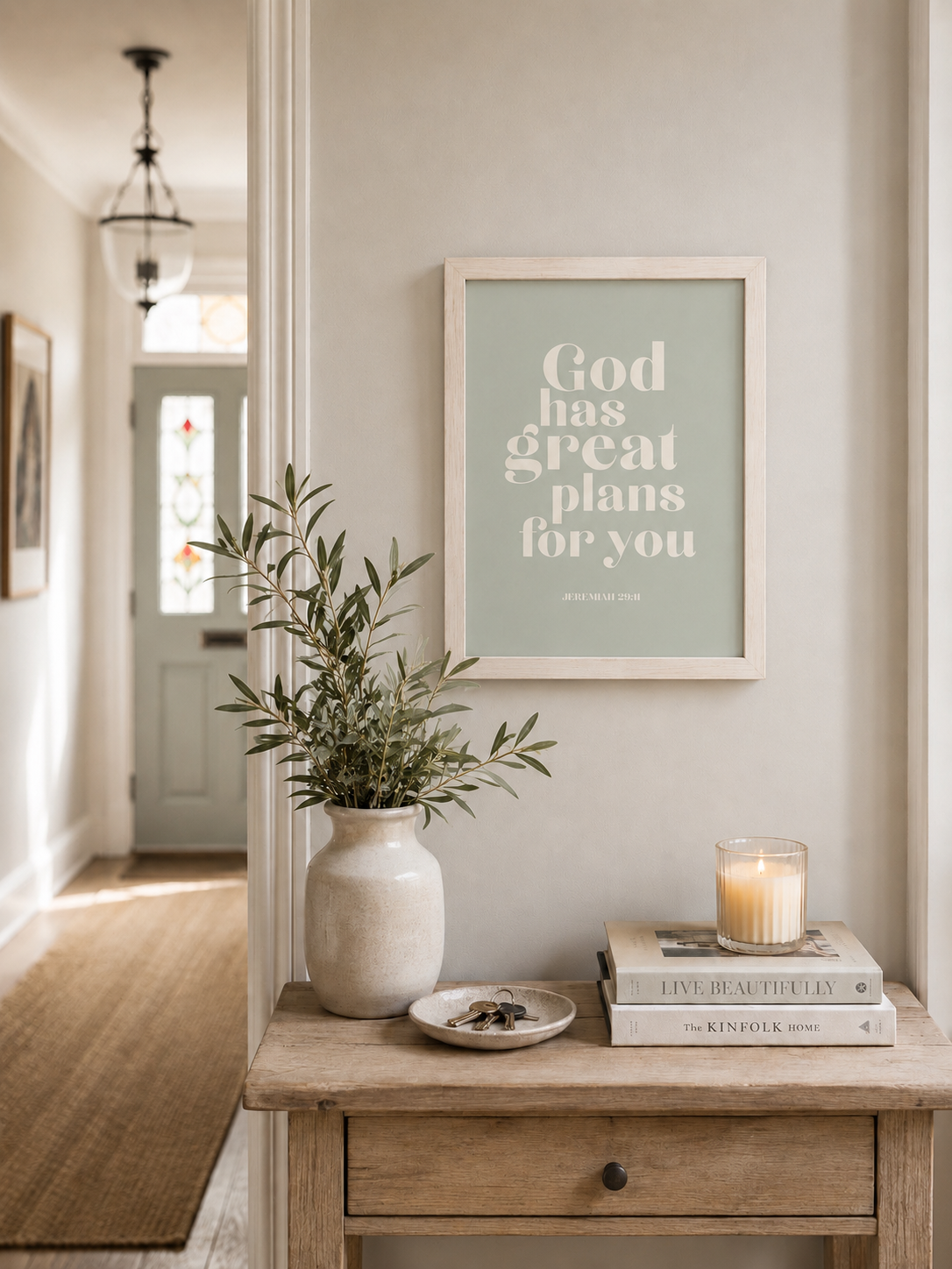 God Has Great Plans For You | Jeremiah 29:11 Scripture Print | Christian Home Decor