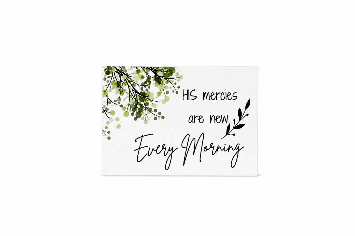 His Mercies Are New Every Morning Scripture Block | Christian Home Decor | Faith Decor