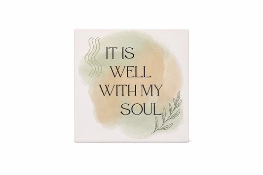 It Is Well With My Soul Scripture Block | Christian Home Decor | Faith Decor