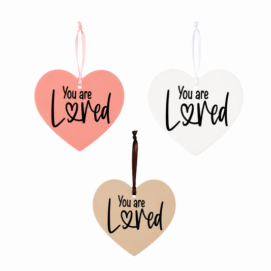 You Are Loved Hanging Heart | Hanging Decoration | Christian Gift