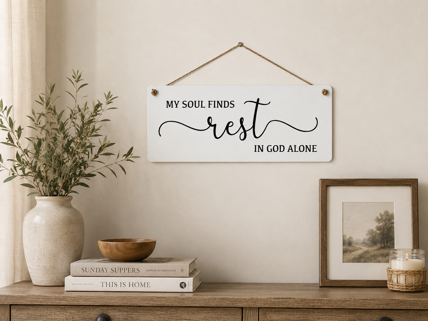 My Soul Finds Rest | Christian Wall Decor | Scripture Sign
