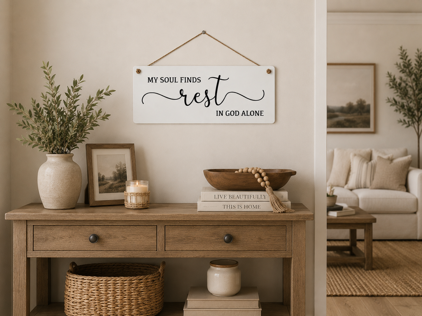 My Soul Finds Rest | Christian Wall Decor | Scripture Sign