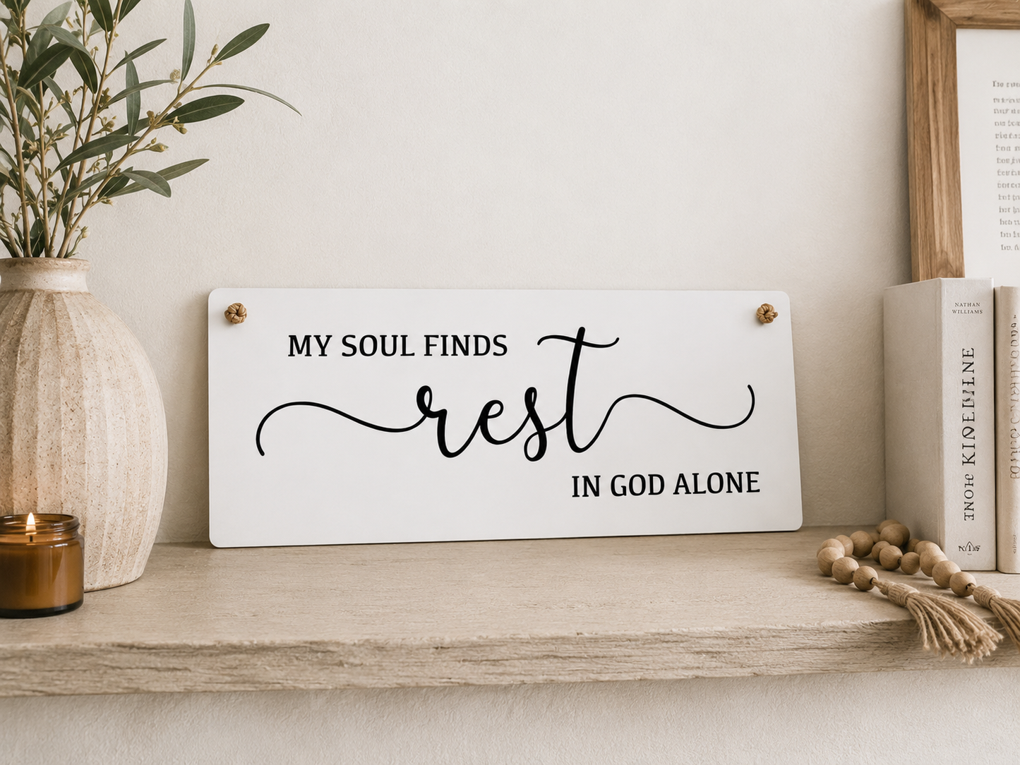 My Soul Finds Rest | Christian Wall Decor | Scripture Sign