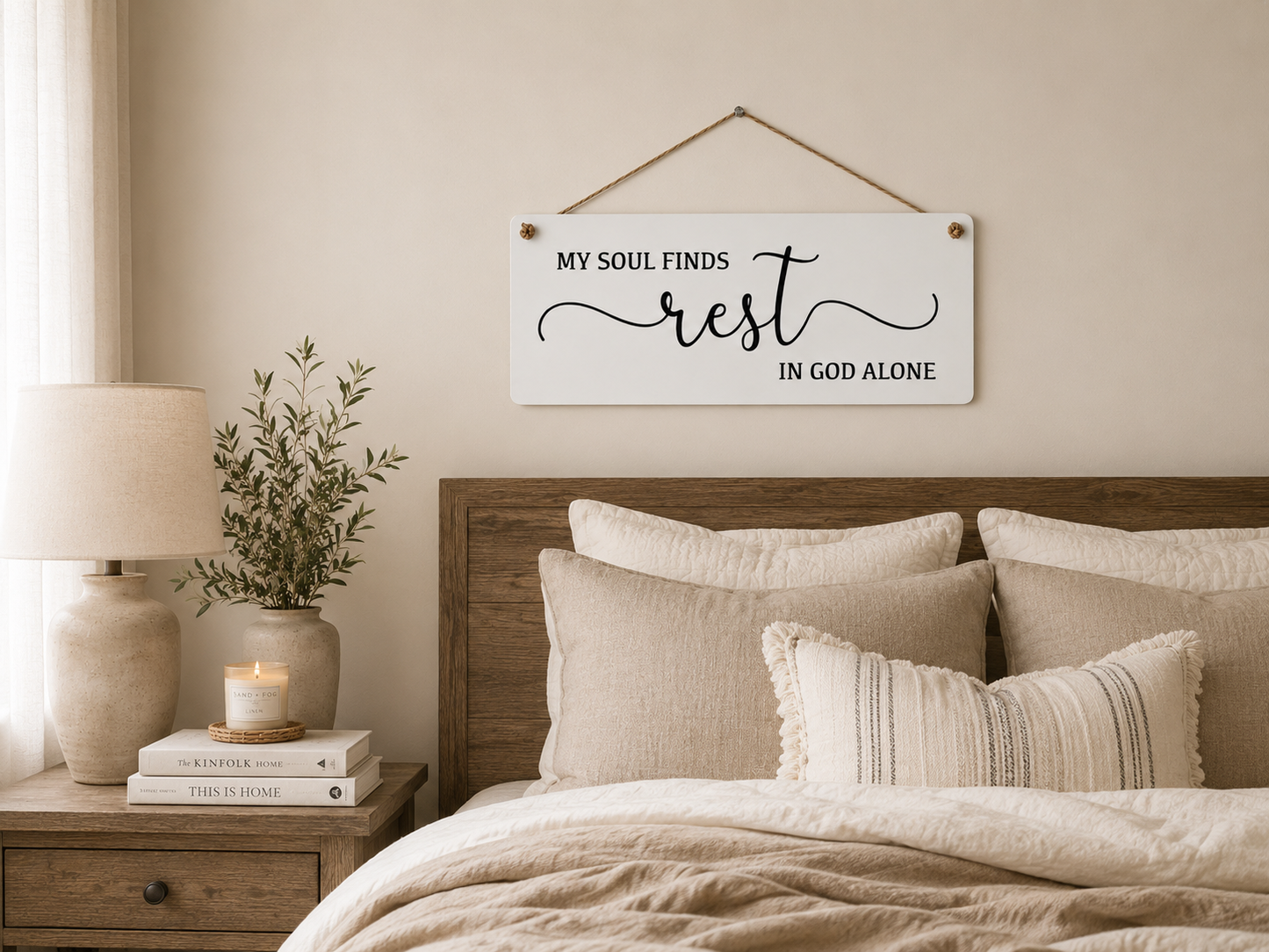 My Soul Finds Rest | Christian Wall Decor | Scripture Sign