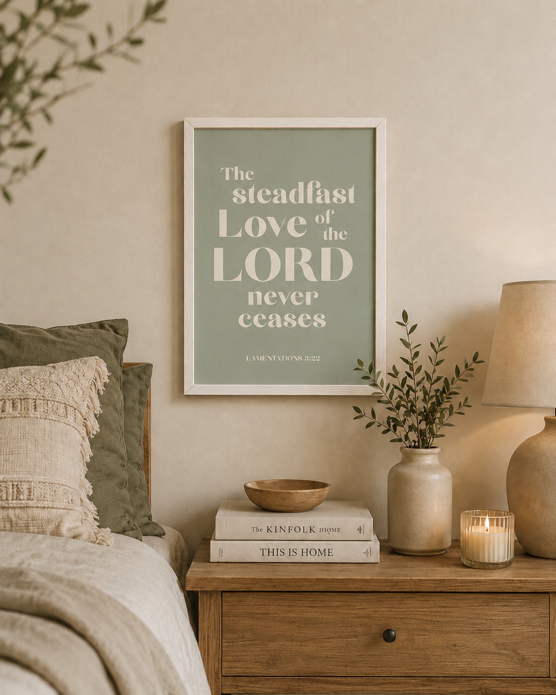 The Steadfast Love Of The Lord Scripture Prints | Christian Wall Decor | Faith Home Decor