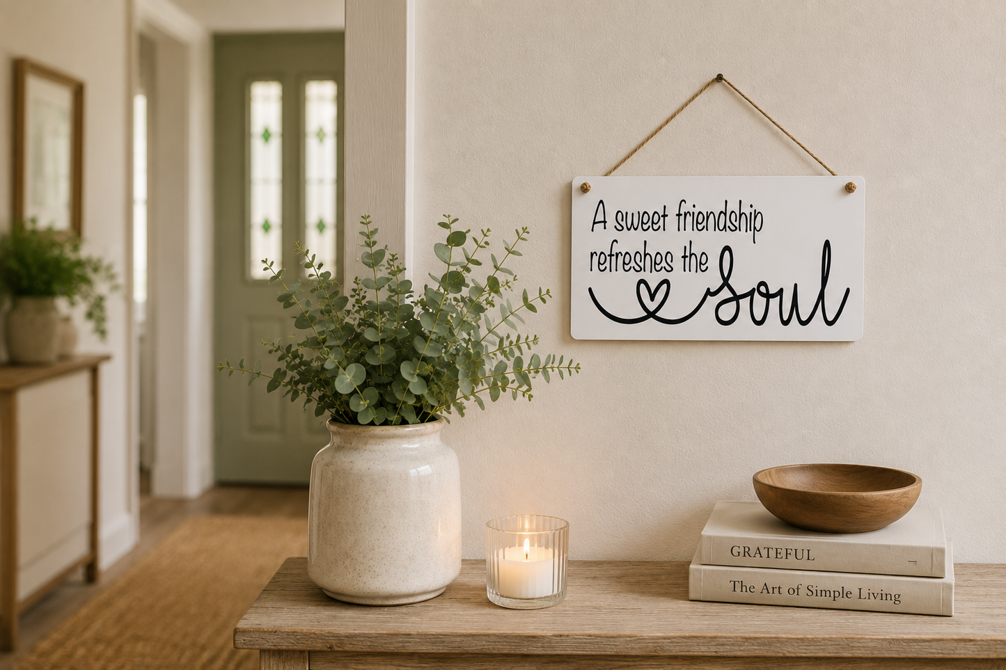 A Sweet Friendship Refreshes the Soul Scripture Sign | Friendship Gift