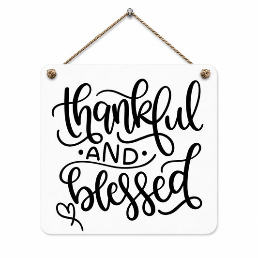 Thankful And Blessed | Christian Wall Decor | Inspirational Home Decor