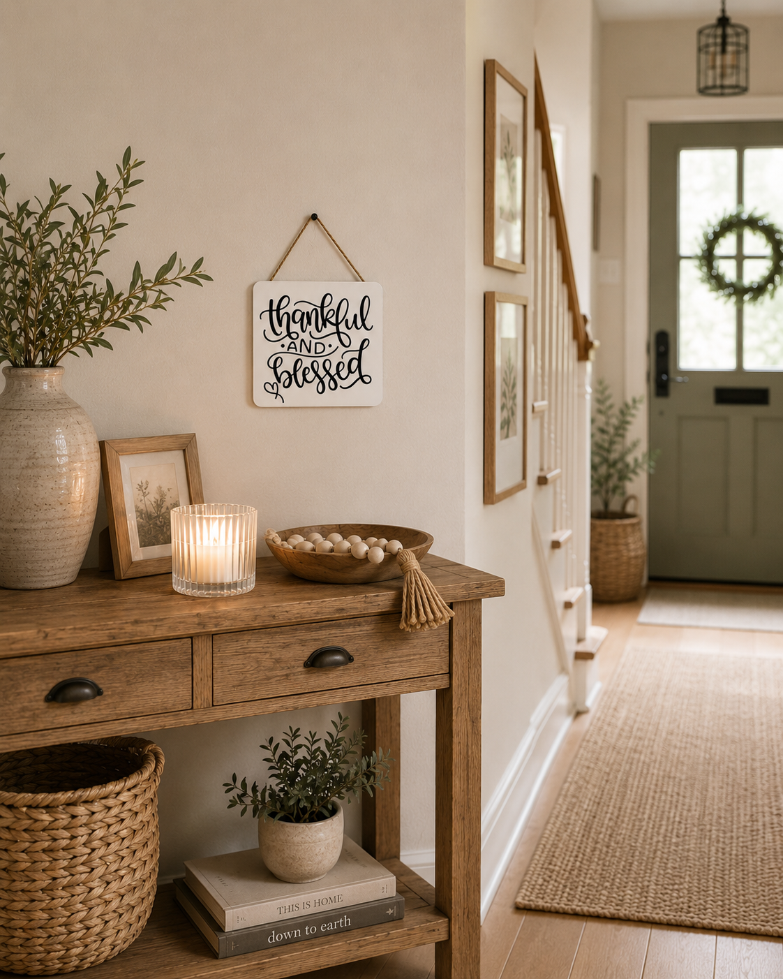 Thankful And Blessed | Christian Wall Decor | Inspirational Home Decor