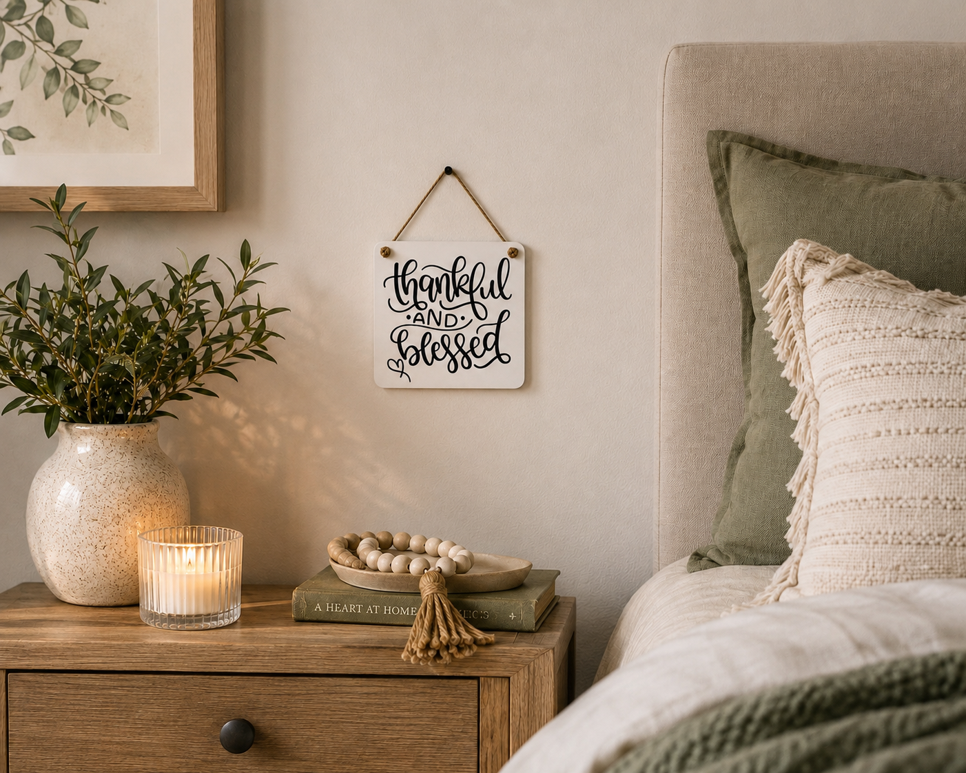 Thankful And Blessed | Christian Wall Decor | Inspirational Home Decor