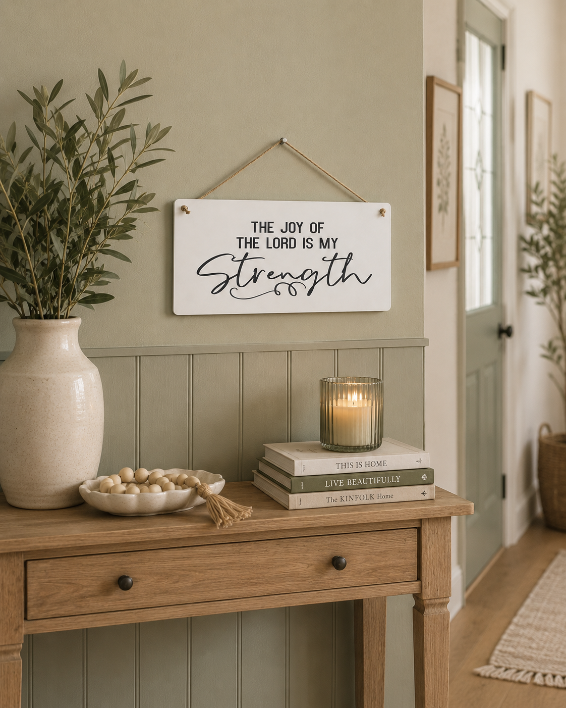 The Joy Of The Lord Is My Strength Scripture Sign | Christian Wall Decor | Faith Decor