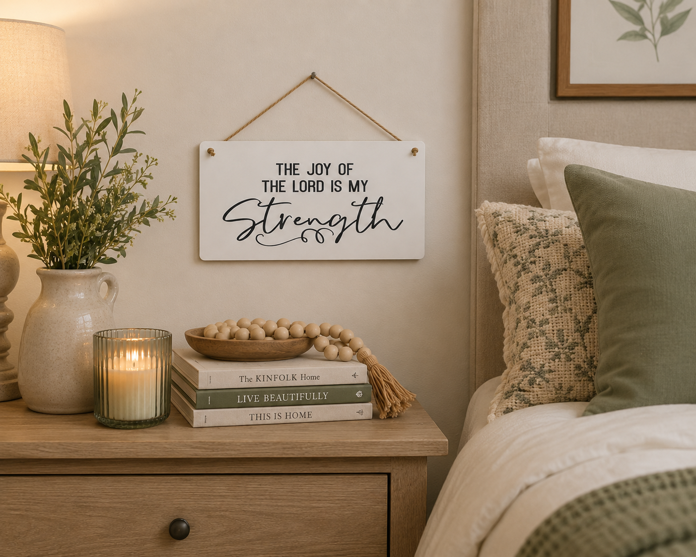 The Joy Of The Lord Is My Strength Scripture Sign | Christian Wall Decor | Faith Decor