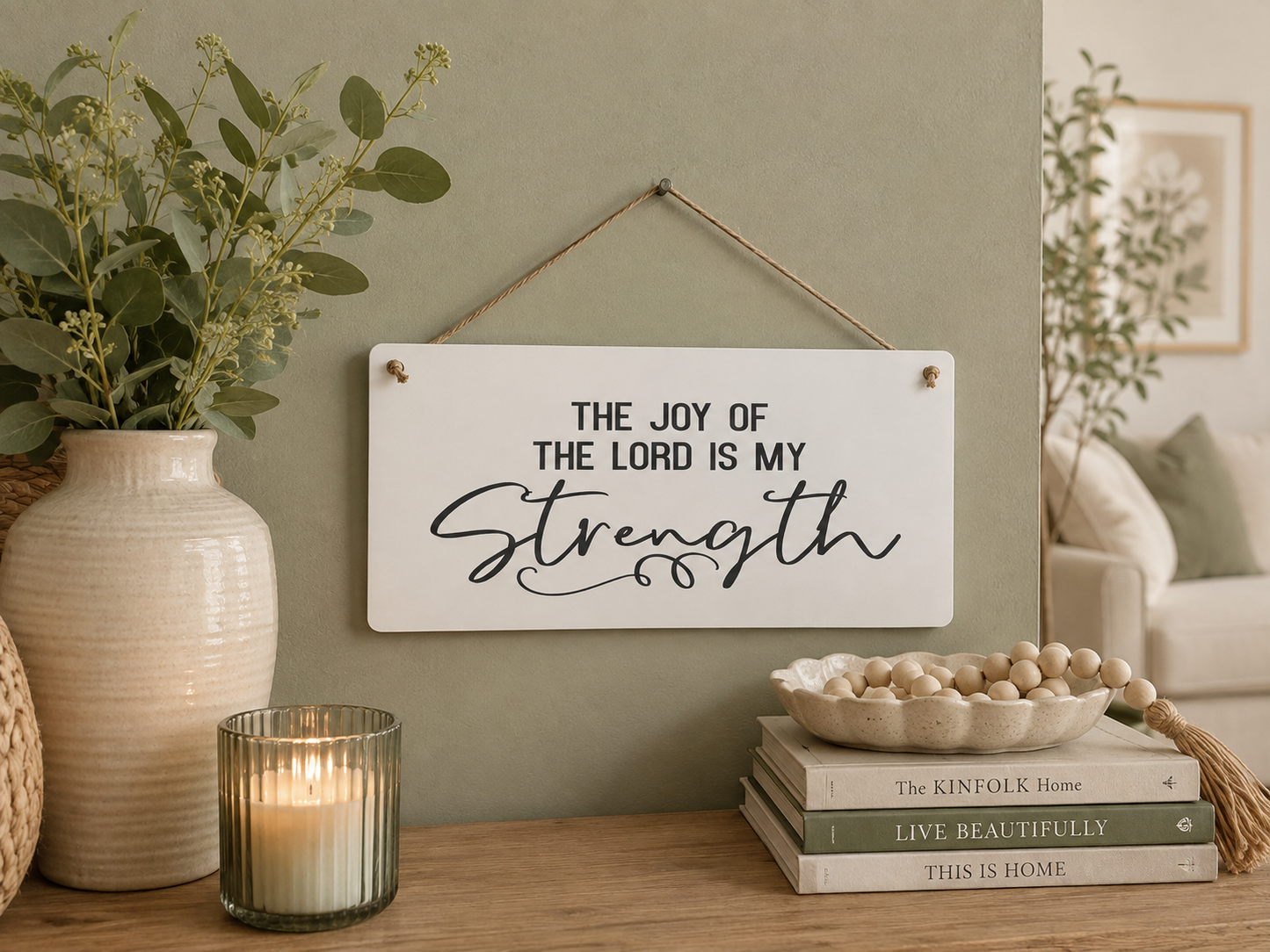 The Joy Of The Lord Is My Strength Scripture Sign | Christian Wall Decor | Faith Decor