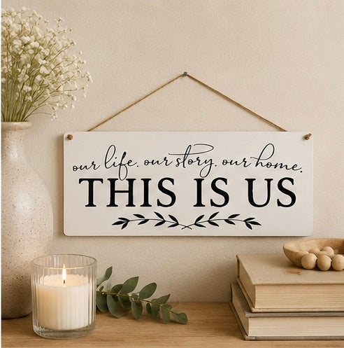 This Is Us Sign | Family Home Decor | Faith Filled Home