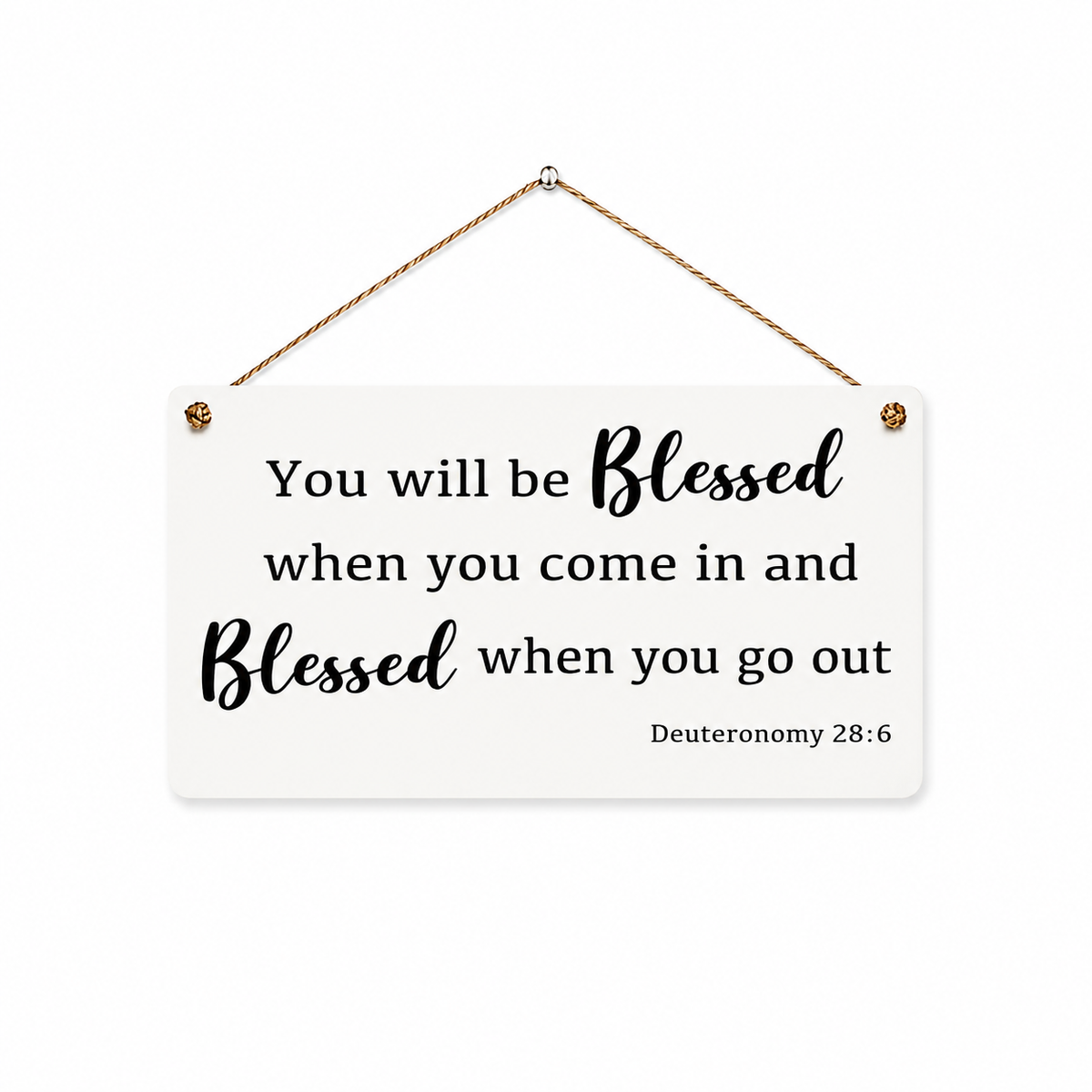 Blessed When You Come In and Blessed When You Go Out Sign | Deuteronomy 28:6 | Christian Home Decor